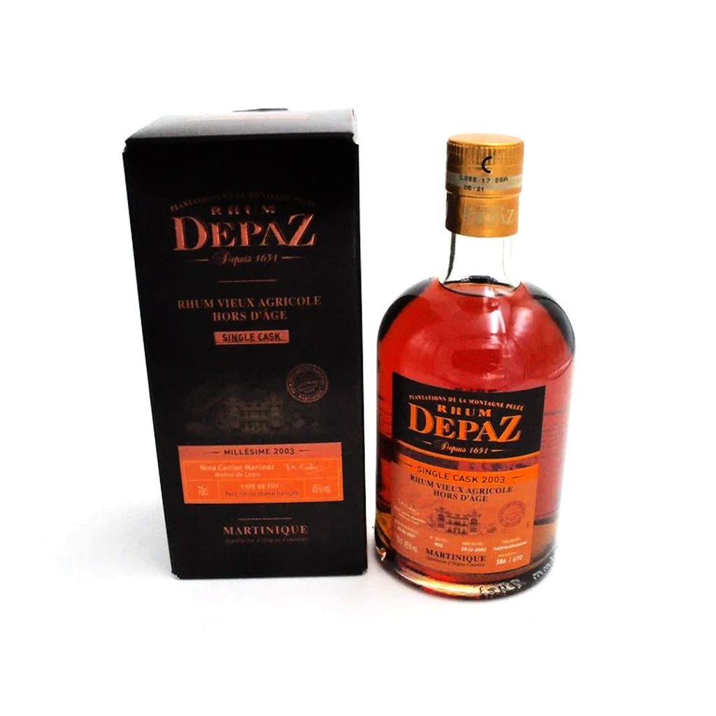 Depaz 2003 11 Years Fût Unique 45%-thewhiskycollectors