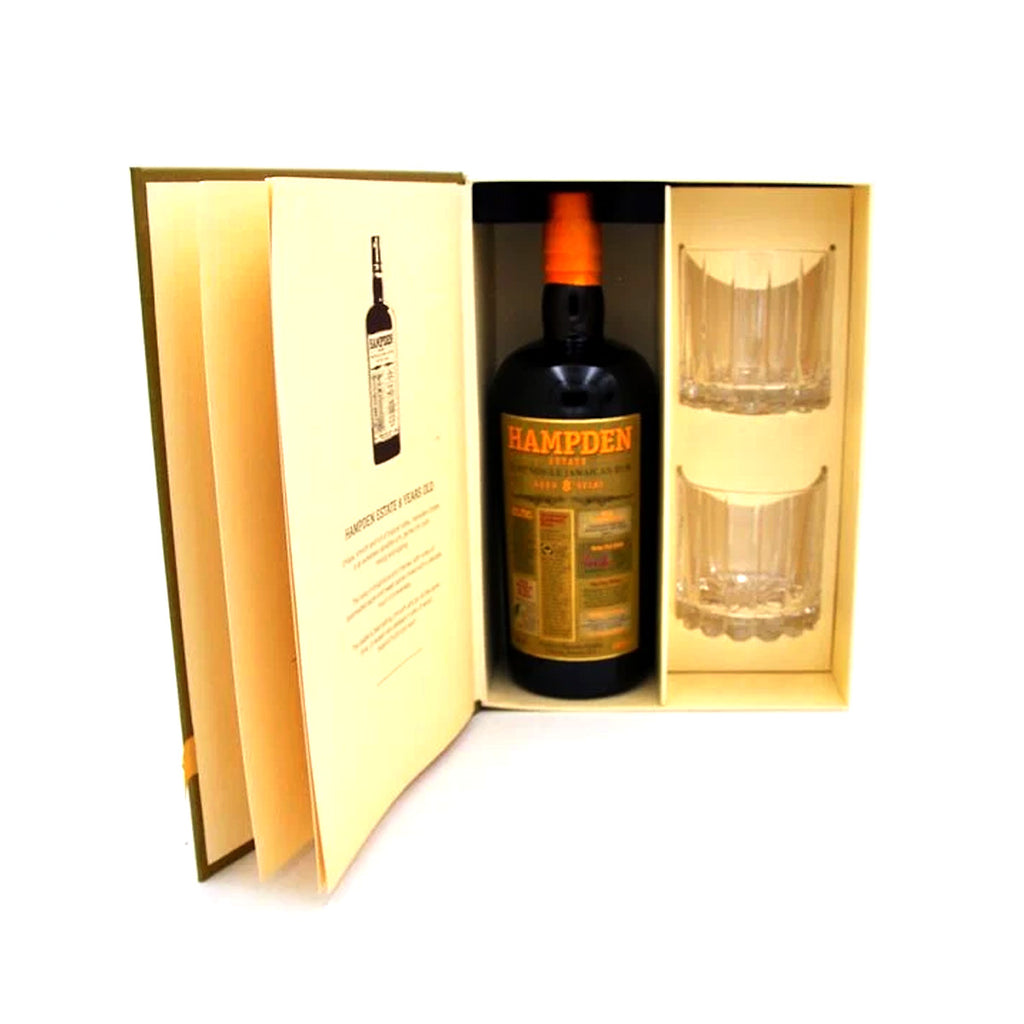 Hampden 8 Years Coffret + 2 Verres 46%-thewhiskycollectors